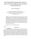 Tóm tắt luận văn Thạc sĩ ngành Văn học Việt Nam: Đào Nguyên Phổ trong đời sống văn hóa và văn học Việt Nam những thập niên cuối thế kỷ XIX, đầu thế kỷ XX
