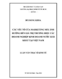 Luận văn Thạc sĩ Kinh tế: Các yếu tố của marketing mix ảnh hưởng đến giá trị thương hiệu các doanh nghiệp kinh doanh nước giải khát tại Việt Nam