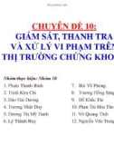 Chuyên đề: Giám sát, thanh tra và xử lý vi phạm trên thị trường chứng khoán