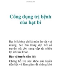 Công dụng trị bệnh của hạt bí