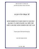 Luận văn Thạc sĩ Quản trị kinh doanh: Kinh nghiệm xuất khẩu dịch vụ giáo dục đại học của một số quốc gia trên thế giới và bài học kinh nghiệm cho Việt Nam