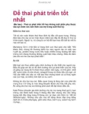 Để thai phát triển tốt nhất