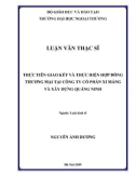 Luận văn Thạc sĩ Luật kinh tế: Thực tiễn giao kết và thực hiện hợp đồng thương mại Tại Công ty cổ phần Xi măng và xây dựng Quảng Ninh