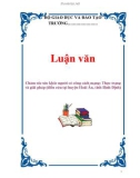 Luận văn: Chăm sóc sức khỏe người có công cách mạng: Thực trạng và giải pháp (điển cứu tại huyện Hoài Ân, tỉnh Bình Định)