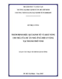 Luận văn Thạc sĩ Chính sách công: Thẩm định hiệu quả kinh tế và khả năng chi trả của dự án Nhà ở xã hội 15 tầng tại TP. Vinh