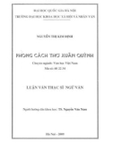 Luận văn Thạc sĩ Ngữ văn: Phong cách thơ Xuân Quỳnh