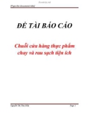 đề tài báo cáo Chuỗi cửa hàng thực phẩm chay và rau sạch tiện ích