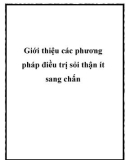 Các phương pháp điều trị sỏi thận ít sang chấn