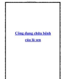 Công dụng chữa bệnh của lá sen