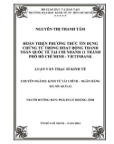 Luận văn Thạc sĩ Kinh tế: Hoàn thiện phương thức tín dụng chứng từ trong hoạt động thanh toán quốc tế tại chi nhánh 11 thành phố Hồ Chí Minh - Vietinbank