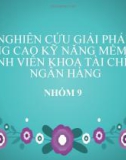 Đề tài: Nghiên cứu giải pháp nâng cao kỹ năng mềm cho sinh viên khoa tài chính ngân hàng