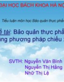 Đề tài: Bảo quản thực phẩm bằng phương pháp chiếu xạ