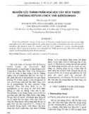 Báo cáo Nghiên cứu thành phần hóa học cây xích thược (Paeonia veitchii Lynch. var beresowskii 