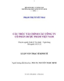 Luận văn Thạc sĩ Kinh tế: Cấu trúc tài chính các công ty cổ phần Dược phẩm Việt Nam