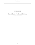 Báo cáo nghiên cứu khoa học Characterization of vaccine candidate strains for E. coli vaccine 