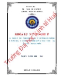 Khóa luận tốt nghiệp Kế toán-Kiểm toán: Kế toán tập hợp chi phí sản xuất và tính giá thành sản phẩm gỗ tại Công ty TNHH MTV sản xuất và thương mại Trương Gia Phát