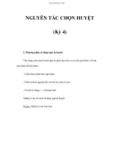 NGUYÊN TẮC CHỌN HUYỆT (Kỳ 4)