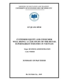 Summary of PhD thesis: Customer equity and consumer well being - A case study of the retail supermarket industry in Vietnam