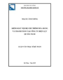 Luận văn Thạc sĩ Kế toán: Kiểm soát nội bộ chu trình mua hàng và thanh toán tại Công ty Điện lực Quảng Ngãi