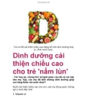 Dinh dưỡng cải thiện chiều cao cho trẻ 'nấm lùn'