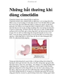 Những bất thường khi dùng cimetidin