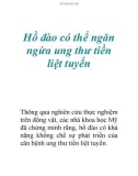 Hồ đào có thể ngăn ngừa ung thư tiền liệt tuyến