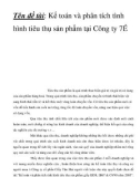 BẢNG TÓM TẮT ĐỀ TÀI Tên đề tài: Kế toán và phân tích tình hình tiêu thụ sản phẩm tại Công ty 7É