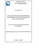 Luận văn Thạc sĩ Quản trị kinh doanh: Hoàn thiện hệ thống kênh phân phối sản phẩm máy lọc nước Kangaroo tại khu vực Miền Trung