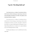 Vọp bẻ: Nên dùng thuốc gì?