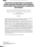 Đánh giá tác dụng không mong muốn của phương pháp giảm đau ngoài màng cứng liên tục cho người bệnh sau phẫu thuật ung thư đại trực tràng sử dụng Ropivacaine phối hợp Fentanyl