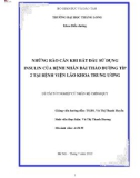 Đề tài tốt nghiệp Cử nhân hệ chính quy: Những rào cản khi bắt đầu sử dụng insulin của bệnh nhân đái tháo đường Típ 2 tại Bệnh viện Lão khoa Trung ương