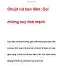 Chuột rút ban đêm: Coi chừng suy tĩnh mạch