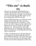 'Tiểu són' và thuốc trị