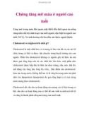 Chứng tăng mỡ máu ở người cao tuổi