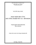 Tóm tắt luận văn Thạc sĩ Kinh tế: Phát triển bền vững khu công nghiệp Phú Tài - Bình Định