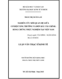 Luận văn Thạc sĩ Kinh tế: Nghiên cứu mối quan hệ giữa cơ hội tăng trưởng và đòn bẩy tài chính - Bằng chứng thực nghiệm tại Việt Nam