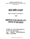 Báo cáo đề tài: Trình tự luân chuyển của chứng từ bán hàng