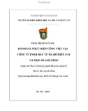 Tóm tắt Luận văn Thạc sĩ khoa học: Đánh giá thực hiện công việc tại Công ty TNHH Đầu tư Hà Đô hiện nay và một số giải pháp