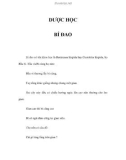 DƯỢC HỌC - BÍ ĐAO