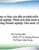 Đề tài Nội dung cơ bản của đầu tư phát triển trong Doanh nghiệp. Phân tích tình hình đầu tư của hệ thống Doanh nghiệp Nhà nước (DNNN