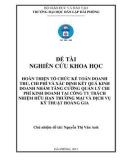 Đề tài nghiên cứu khoa học: Hoàn thiện tổ chức kế toán doanh thu, chi phí và xác định kết quả kinh doanh nhằm tăng cường quản lý chi phí kinh doanh tại công ty trách nhiệm hữu hạn thương mại và dịch vụ kỹ thuật Hoàng Gia