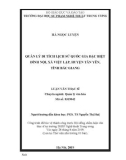 Tóm tắt luận văn Thạc sĩ Quản lý văn hóa: Quản lý di tích lịch sử quốc gia đặc biệt Đình Nội, xã Việt Lập, huyện Tân Yên, tỉnh Bắc Giang