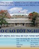 Đề tài: Chỉnh lý biến động đất đai huyện Ninh Sơn, tỉnh Ninh Thuận