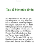 Tạo tế bào máu từ da