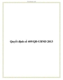 Quyết định số 409/QĐ-UBND 2013