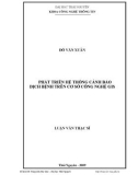Luận văn thạc sĩ: PHÁT TRIỂN HỆ THỐNG CẢNH BÁO DỊCH BỆNH TRÊN CƠ SỞ CÔNG NGHỆ GIS