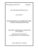Tóm tắt Luận văn Thạc sĩ Luật Hiến Pháp và Luật Hành Chính: Thực hiện pháp luật về bình đẳng giới – Từ thực tiễn tỉnh Quảng Ngãi
