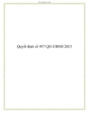 Quyết định số 997/QĐ-UBND 2013