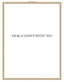 Chỉ thị số 2325/CT-BGDĐT 2013