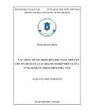 Luận văn Thạc sĩ Kinh tế: Các nhân tố tác động đến khả năng tiếp cận vốn tín dụng của các doanh nghiệp nhỏ và vừa vùng kinh tế trọng điểm phía Nam